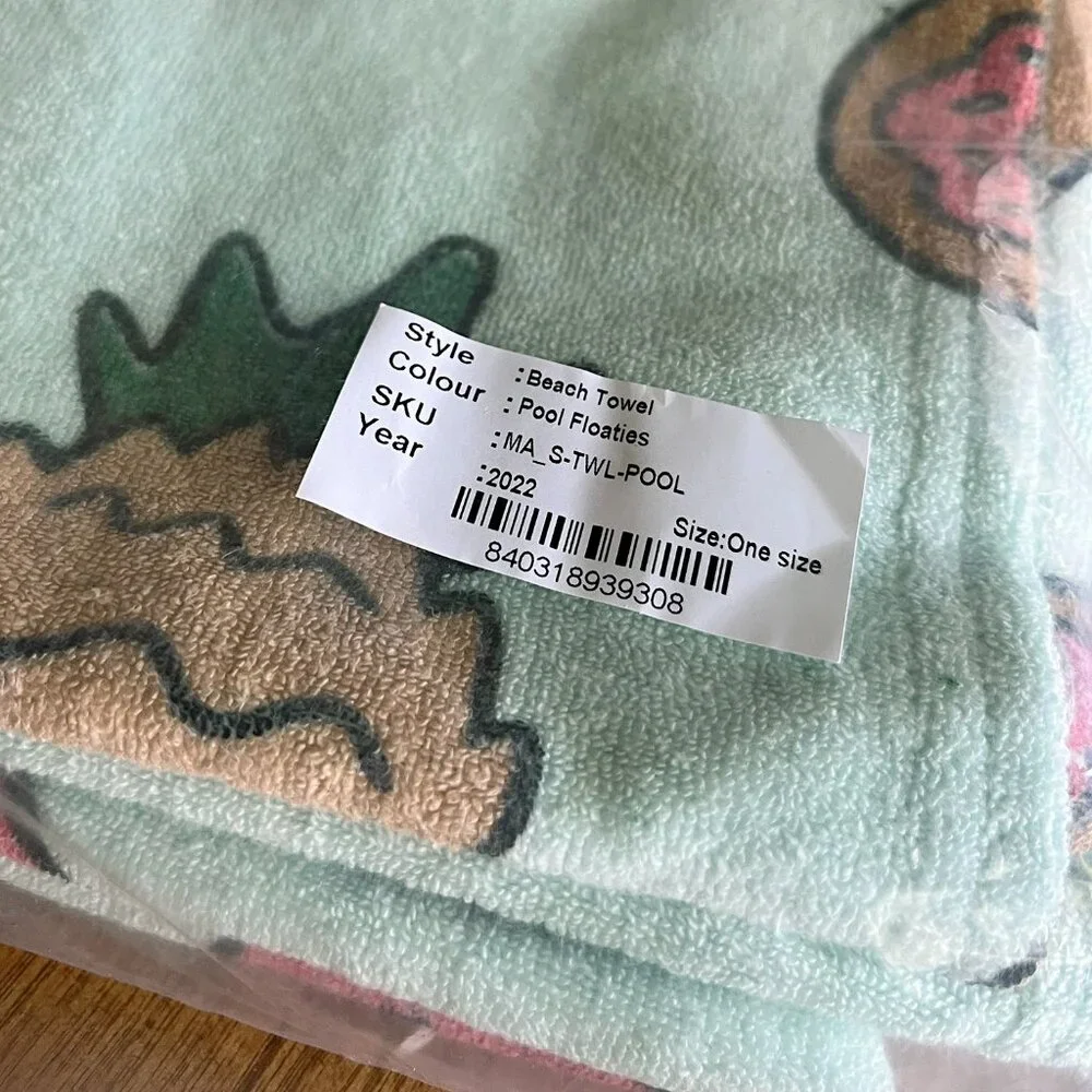 Monica + Andy organic terry beach towel NWT